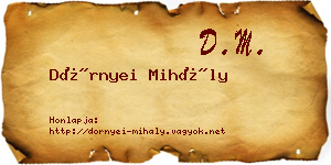 Dörnyei Mihály névjegykártya