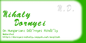 mihaly dornyei business card